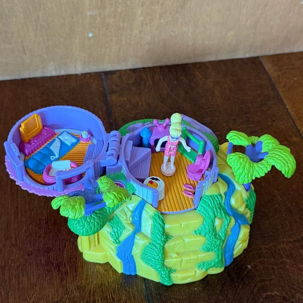 POLLY POCKET VTG Jungle Hut play set with 1 doll - Picture 3 of 7